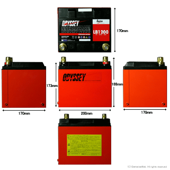 オデッセイLB1200サイズ イメージ